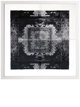 © Serena Amrein, 729 Punkte 9. 2024, Tusche auf Papier, 35 × 35 cm