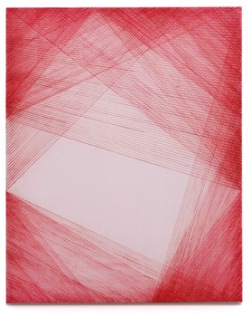 © Serena Amrein, ROT/P.M., 2021, 100 × 80 cm, Rotes Pigmentpulver auf grundiertem Baumwollgewebe