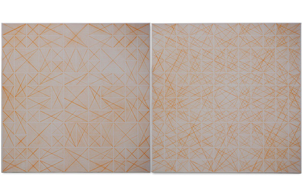© Serena Amrein, durchkreuzt 1A + 1B, zweiteilig 110 × 110 cm