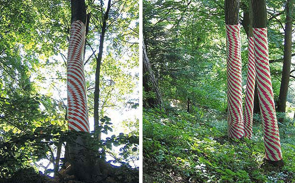 © Serena Amrein, Warnband, Kunst am Schlossberg, Lenzburg (CH) 2006
