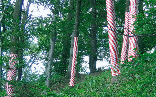 © Serena Amrein, Warnband, Kunst am Schlossberg, Lenzburg (CH) 2006