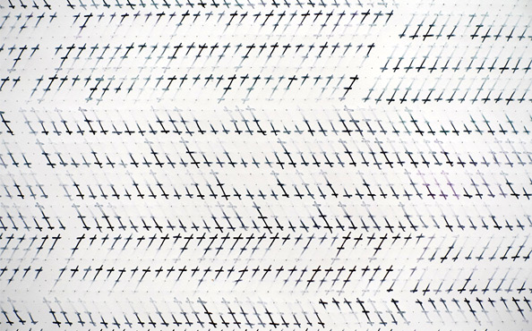 © Serena Amrein, Formation 1 (Detail). 2022, Bleistift und flüssige Pigmentfarbe auf Papier, 84 × 119 cm und 50 × 65 c