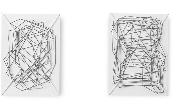 © Serena Amrein, 6 × 1 = 1. 1995, Tuche auf Papier, 21 × 15 cm