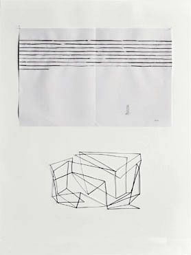 © Serena Amrein, zum Beispiel. 1995, Tuche, Stecknadeln, Fotokopie auf Papier, 50 × 40 cm