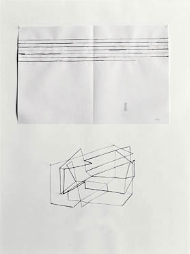 © Serena Amrein, zum Beispiel. 1995, Tuche, Stecknadeln, Fotokopie auf Papier, 50 × 40 cm