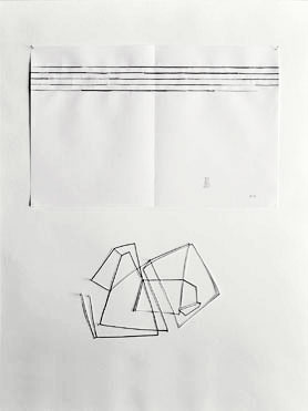 © Serena Amrein, zum Beispiel. 1995, Tuche, Stecknadeln, Fotokopie auf Papier, 50 × 40 cm